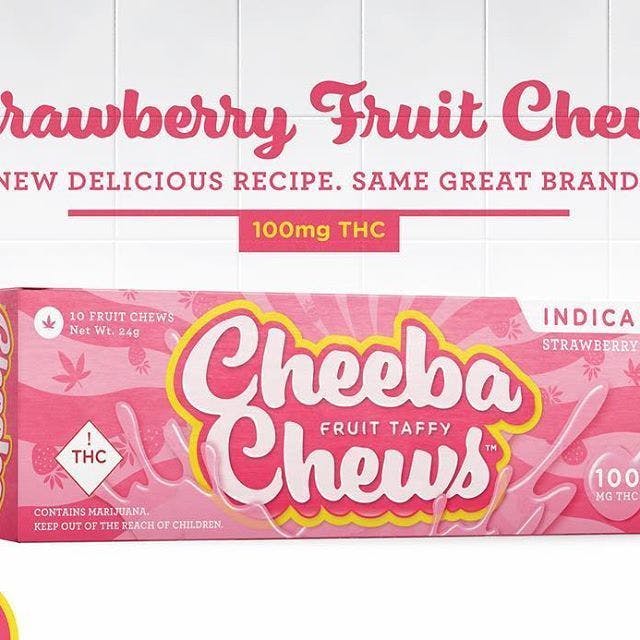 Cheeba Chew | Strawberry 100mg Pack | Indica
