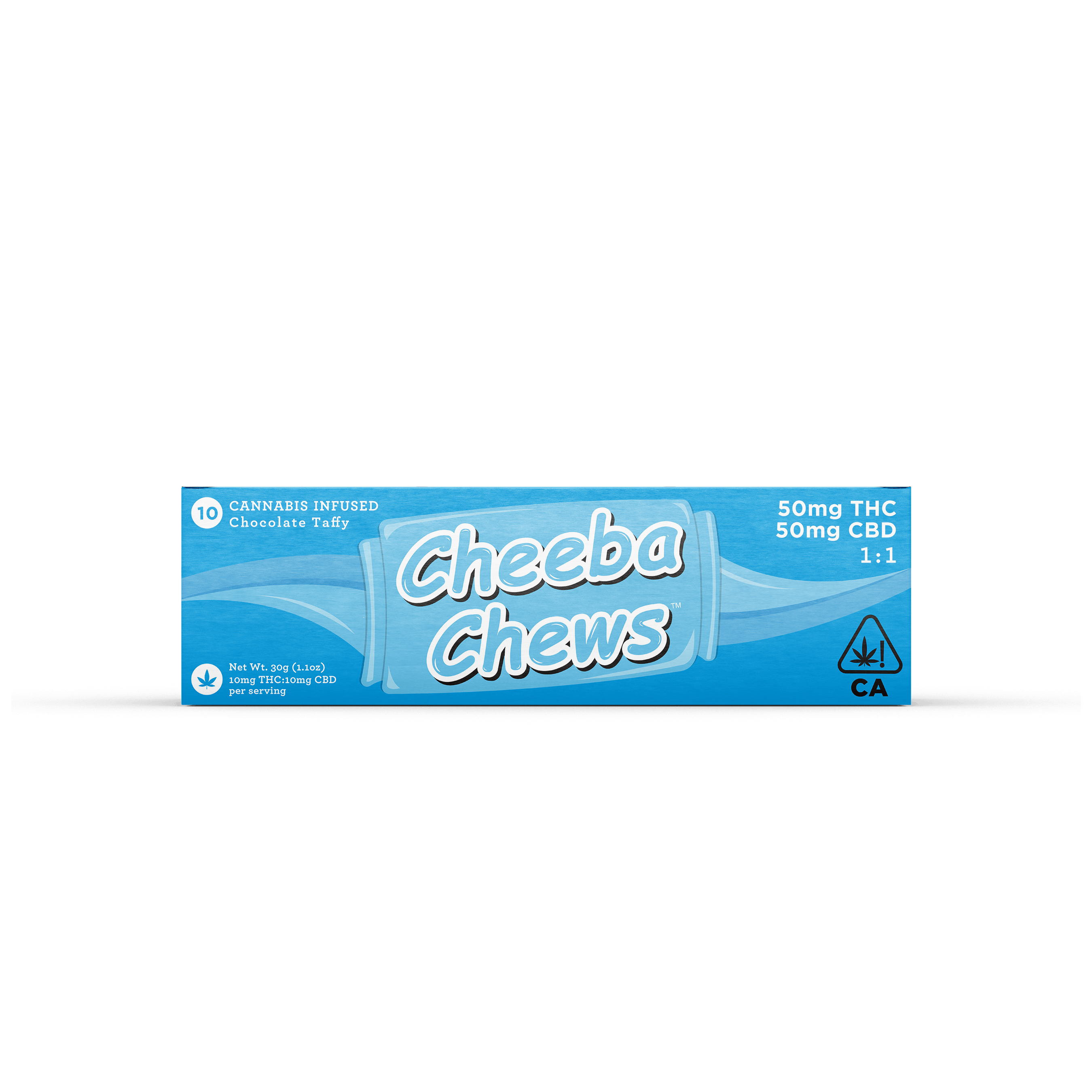 Cheeba Chews 1:1 Chocolate Taffy 50mg THC 50mg CBD