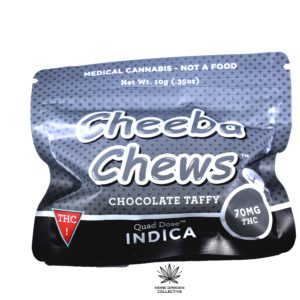 Cheeba Chews Chocolate Taffy- Indica 70mg