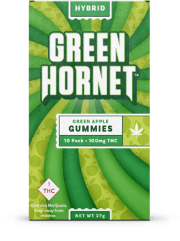 Cheeba Chews / Green Hornet/ Green Apple Gummy (Hybrid) 100 mg