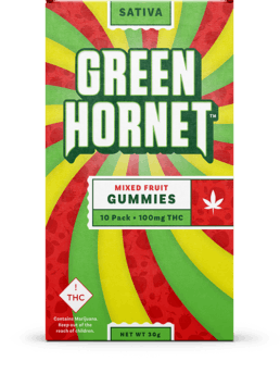 Cheeba Chews Green Hornet / Mixed Fruit Gummy (Sativa) 100 mg