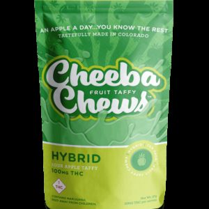 Cheeba Chews Hybrid Sour Apple Taffy 100mg