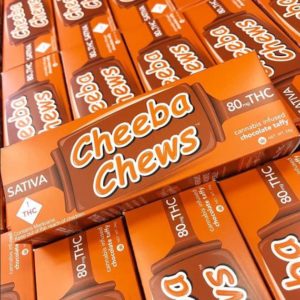 Cheeba Chews Sativa 80mg Chocolate Taffy