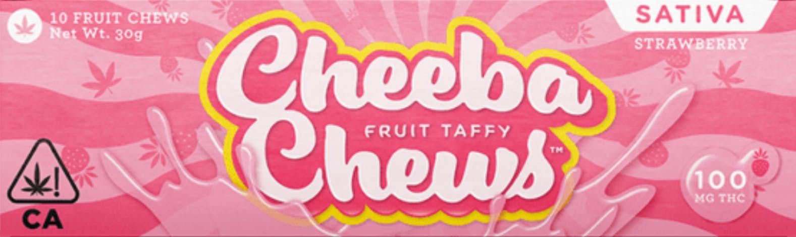 Cheeba Chews Sativa Strawberry Taffy 100mg