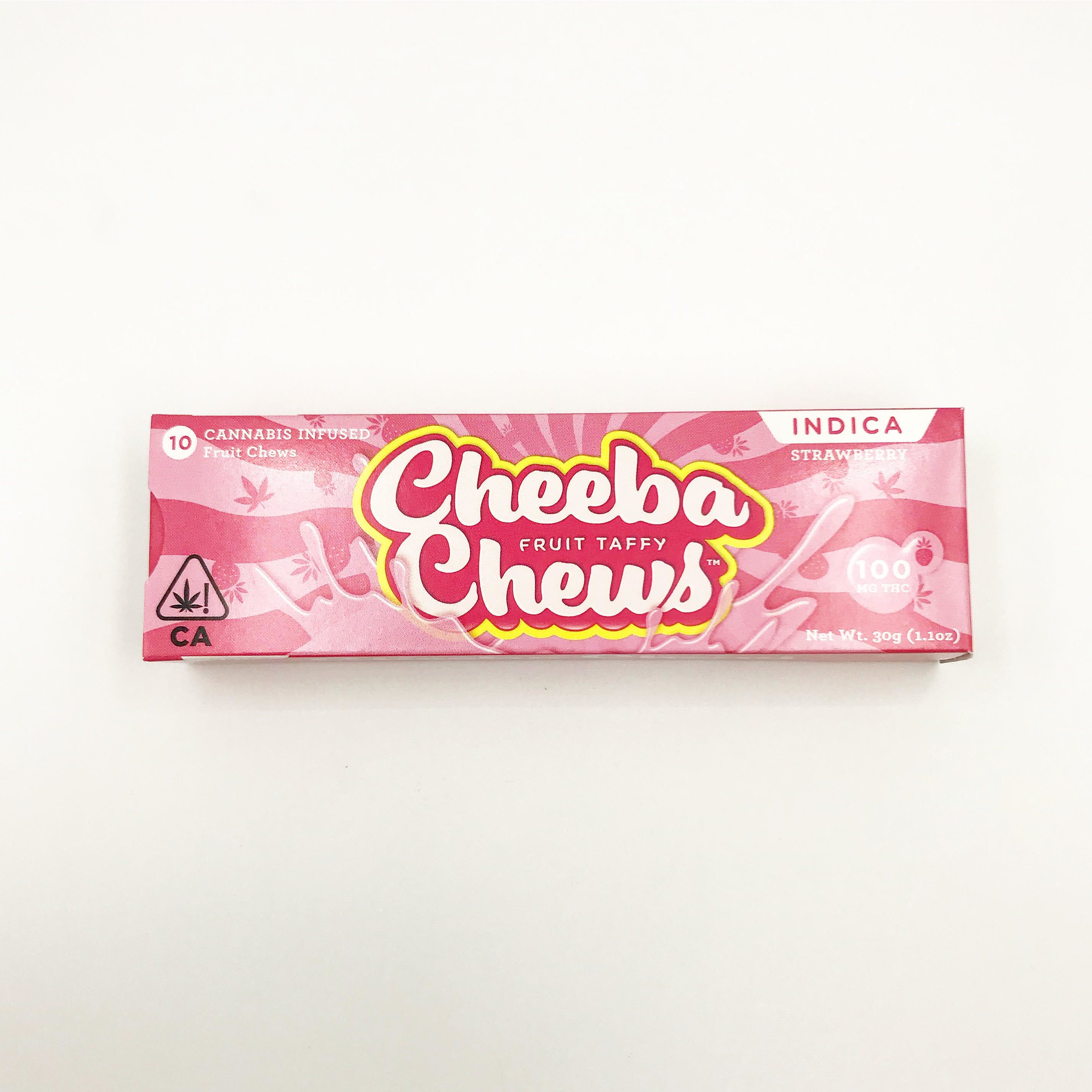 Cheeba Chews - Strawberry Indica Taffy, 100mg