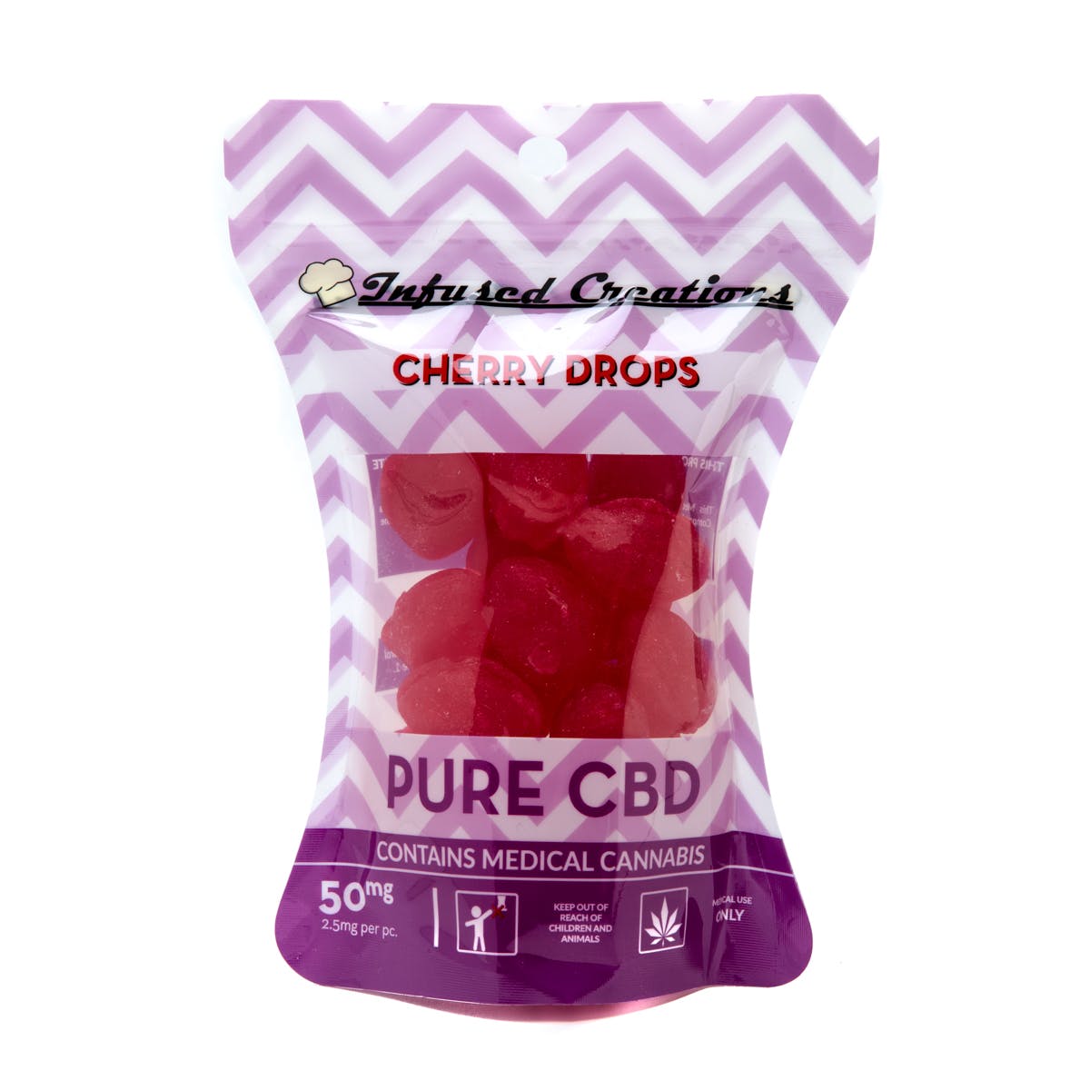 Cherry Drops Pure CBD, 50mg