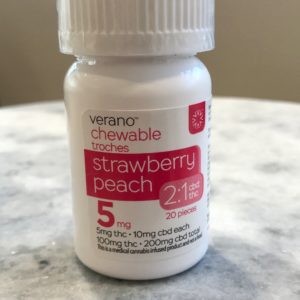 Chewable 2:1 Troches (Strawberry Peach) by Verano