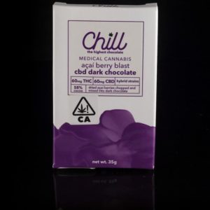 Chill - Acai Berry Blast Dark Chocolate 60mg THC 60mg CBD