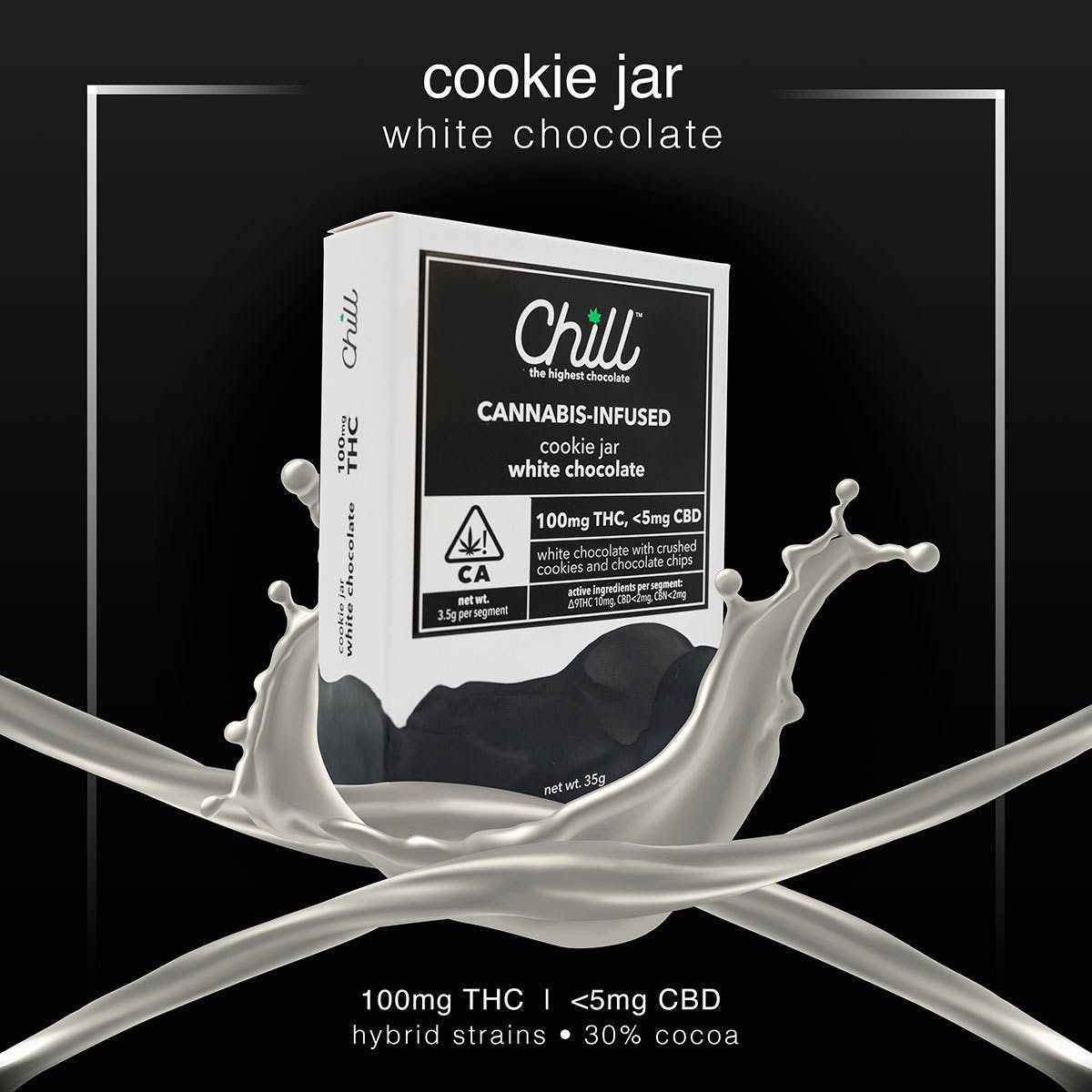 Chill Cannabis Infused Cookie Jar White Chocolate