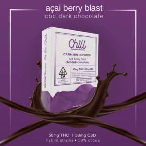 Chill Chocolate - Acai Berry Blast Dark Chocolate 1:1 CBD Bite