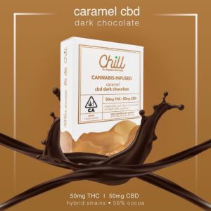 Chill Chocolate - Caramel Dark Chocolate 1:1 CBD Bite
