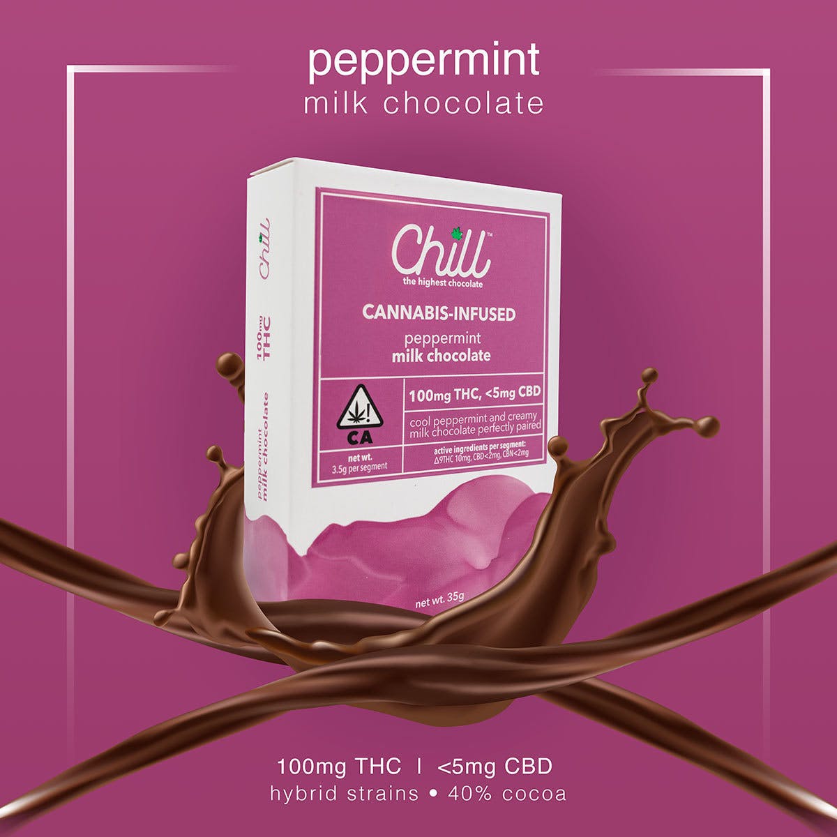 Chill- Peppermint Milk Chocolate 10mg