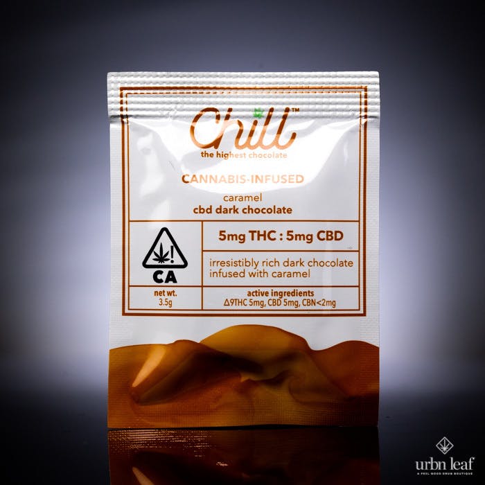 Chill Single - Caramel CBD Dark Chocolate - 5mg:5mg