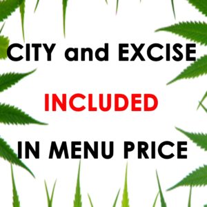 CITY & EXCISE TAX INCLUDED IN PRICE