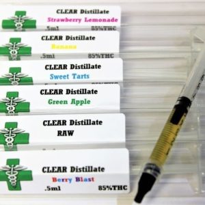 Clear Distillate .5ml Syringe- Green Apple
