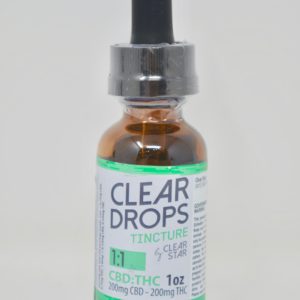 Clear Drops By Clear Star 1:1 CBD:THC 1 oz.
