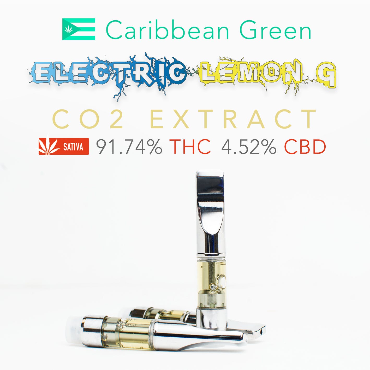 CO2 Oil Cartridge - Electric Lemon G - 91.74% THC