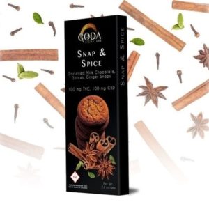 Coda Chocolate Bars / Snap and Spice / CBD:THC