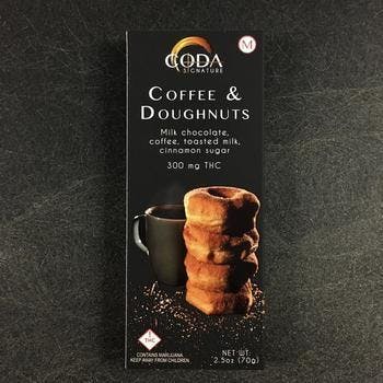 Coda - Coffee and Doughnuts 300mg Chocolate Bar
