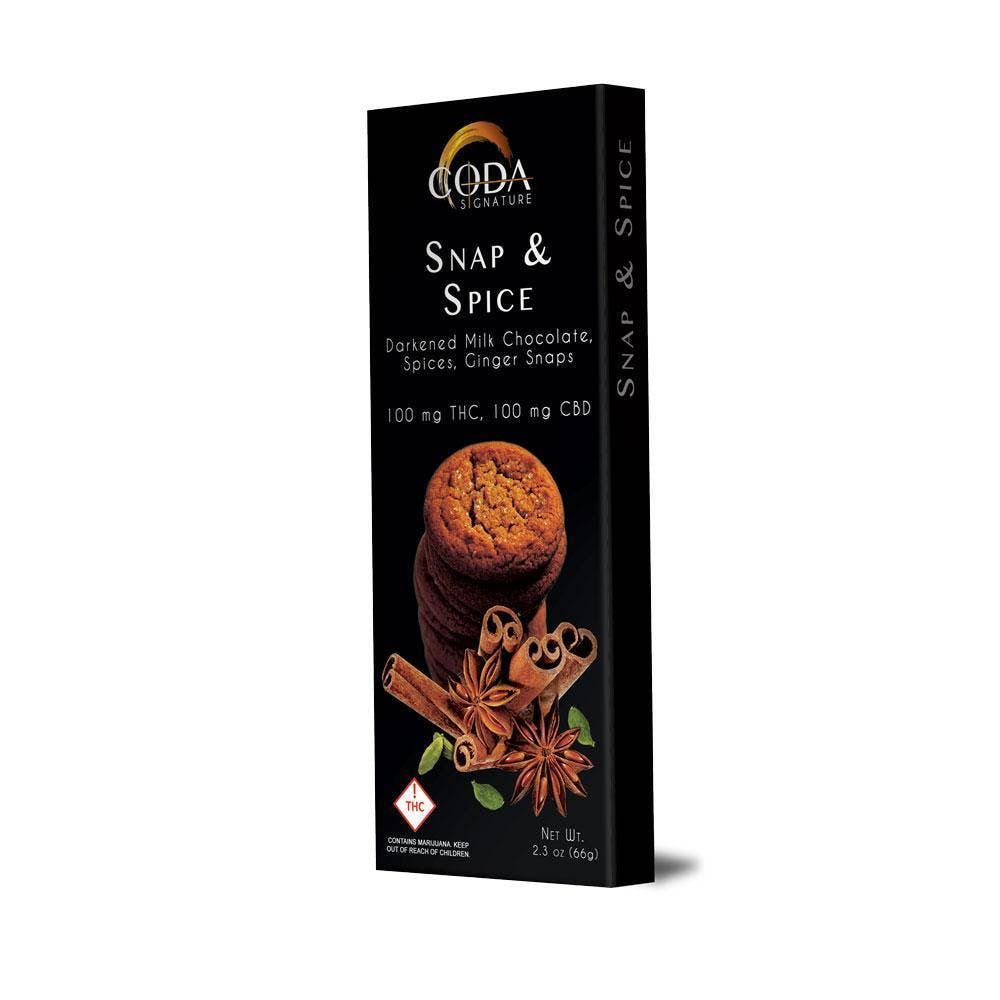 edible-coda-signature-chocolate-bars-100mg-cbd-100mg-thc-snap-a-spice