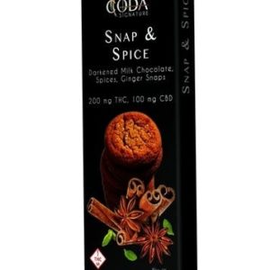 Coda Signature - Snap & Spice 2:1 CBD 200mg THC: 100mg CBD Chocolate Bar