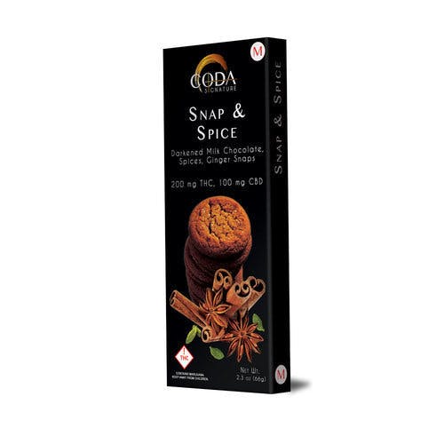 Coda - Snap and Spice 200mg THC/ 100mg CBD Chocolate Bar