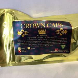 Crown Caps THC 100mg Capsules
