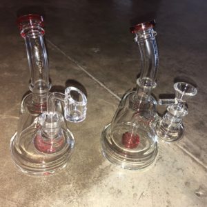 Crystal Glass Red Bubbler