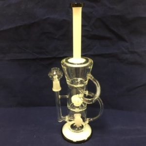 Dab Rig Double Recycler White 14" 18mm