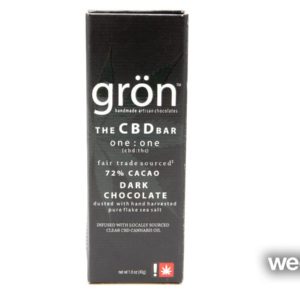 Dark Chocolate 1:1 CBD Gron Bar (rec)