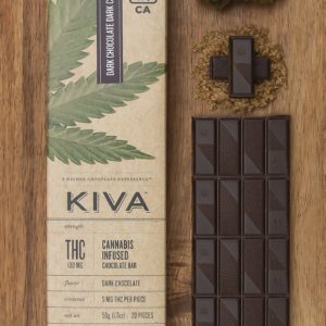 Dark Chocolate Bar 100 mg by Kiva
