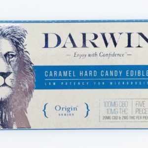 Darwin Origin Hard Caramel 2mg THC/20mg CBD 5pk