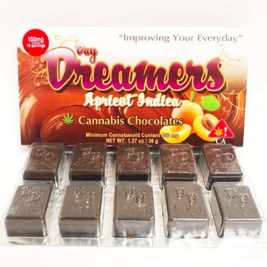 DAY DREAMERS CHOCOLATE INDICA APRICOT 100MG THC