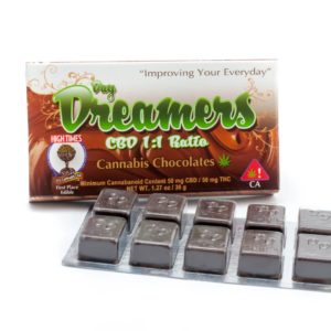 Day Dreamers Chocolates - 1:1 - 50mg THC : 50mg CBD