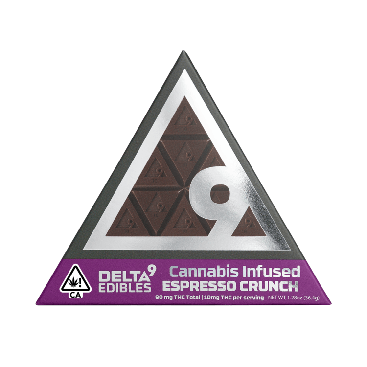 DELTA 9 ESPRESSO CRUNCH DARK CHOCOLATE 90MG