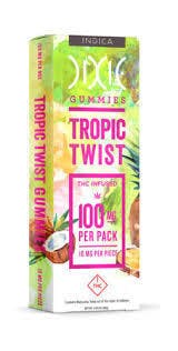 Dixie Indica Tropic Twist Gummies 100mg