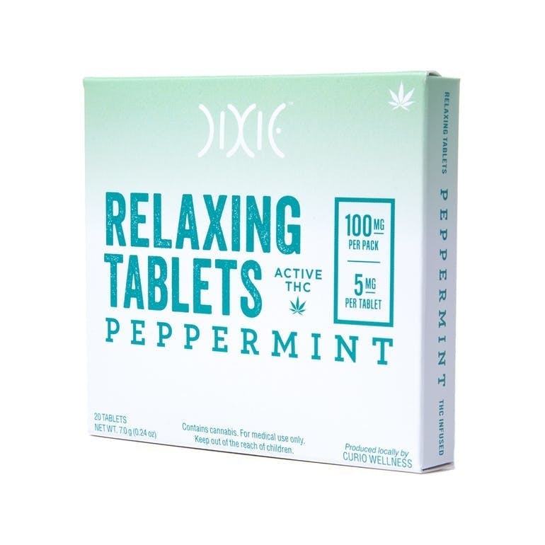 (Dixie) Peppermint Relaxing Tablets 100 mg THC