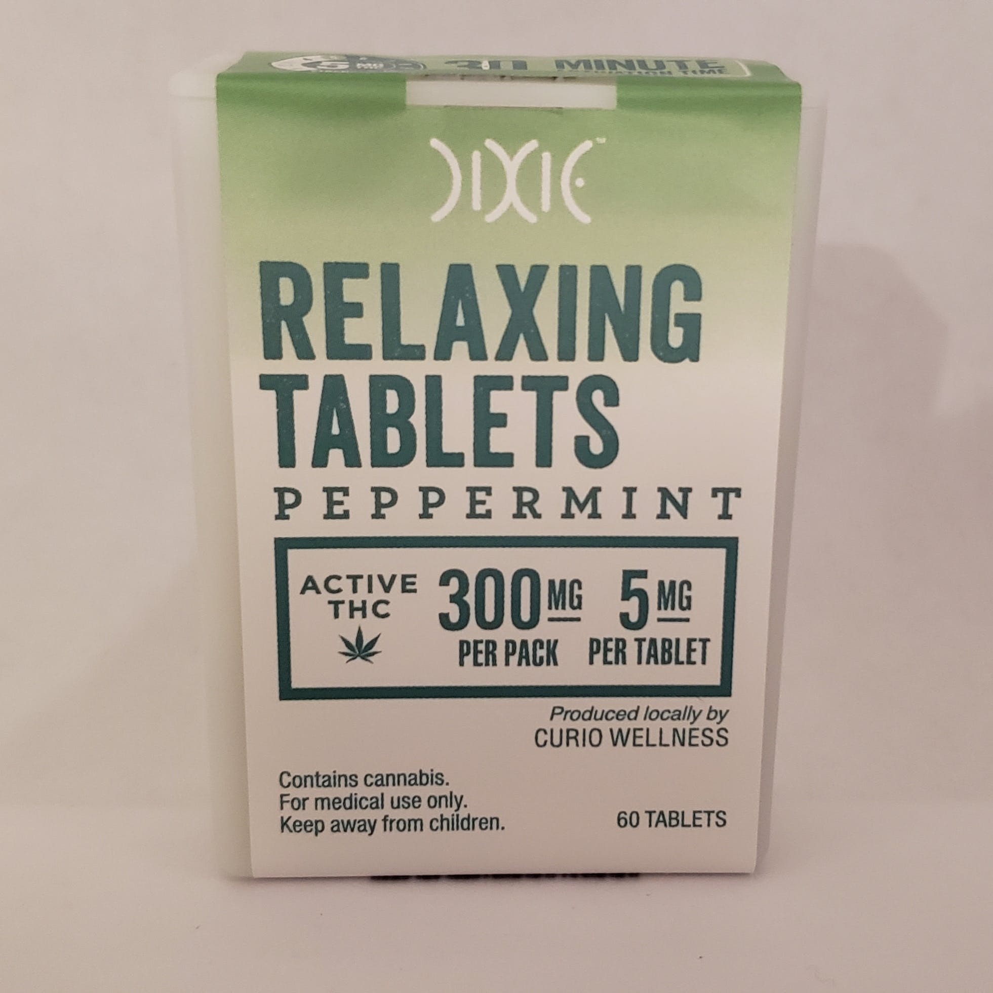 Dixie Relaxing Peppermint Tablets 300mg THC
