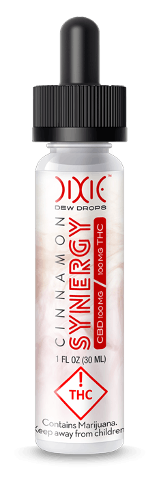 Dixie SYNERGY Cinnamon Dew Drops - 1:1 - 100mg THC/100mg CBD