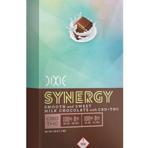Dixie Synergy Milk Chocolate Bar 100mg:100mg