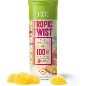 Dixie Synergy Tropic Twist Gummies 100mg