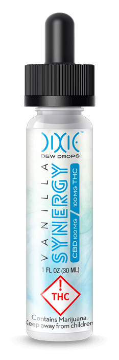 Dixie SYNERGY Vanilla Dew Drops - 1:1 - 100mg THC/100mg CBD