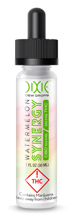 Dixie SYNERGY Watermelon Dew Drop - 1:1 - 100mg THC/100mg CBD