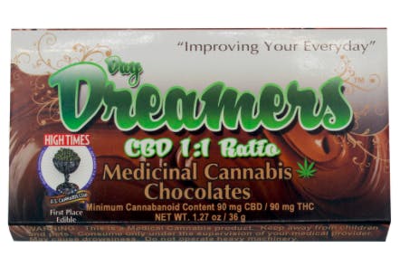 Dreamers Chocolate Bar 1:1 CBD:THC