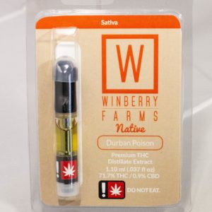 Durban Poison 1g Vape Cart by Winberry Farms