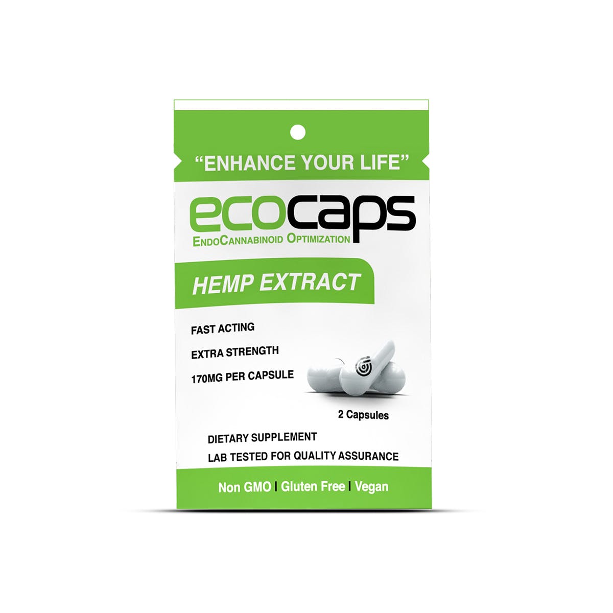 ECOCAP Travel 60+mg Active CBD p/sachet