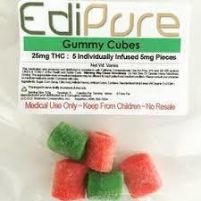 EdiPure Gummy Cubes 25mg