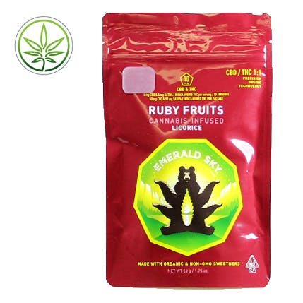Emerald Sky Licorice - Ruby Fruits (THC/CBD 1:1)