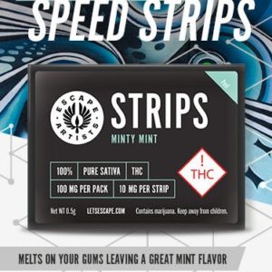 Escape Artists Fast-Acting Mint Strips, 100mg THC