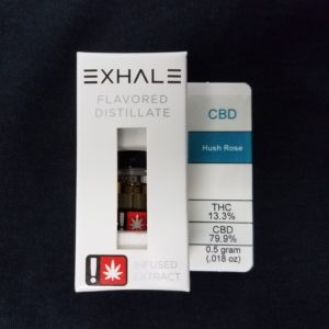 Exhale Hush Rose CBD Cartridge .5g